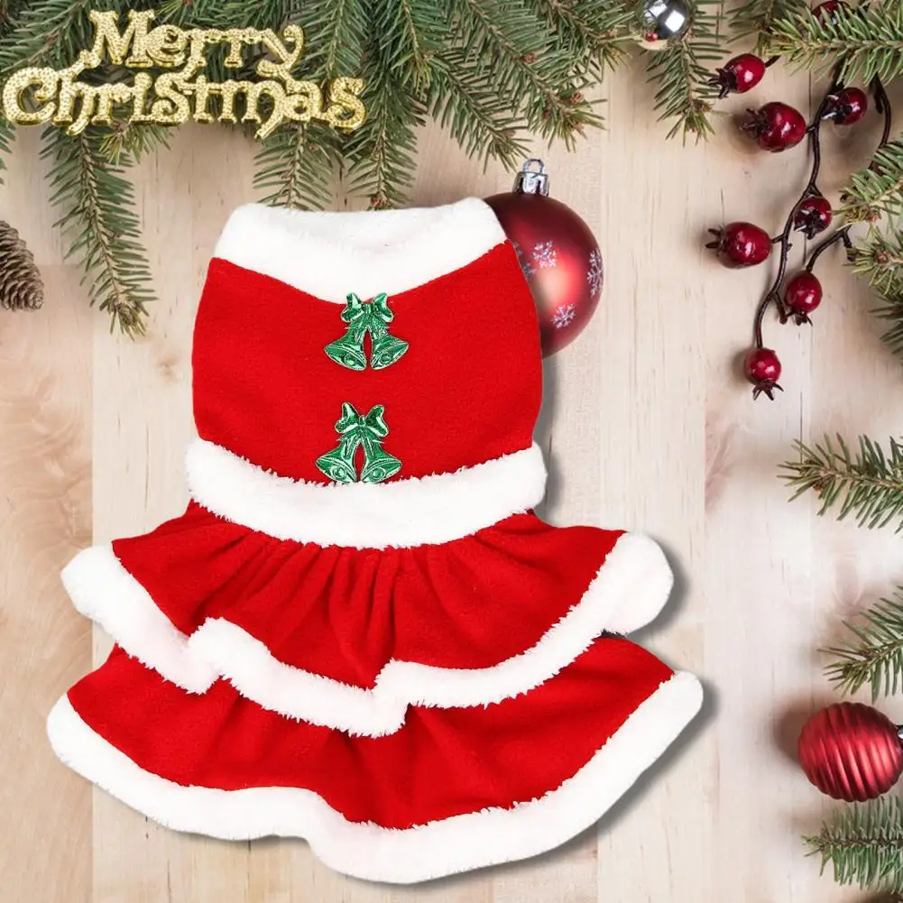 Vestido elegante para mascotas, accesorio de fotografía suave, vestido elegante para Festival de Navidad para mascotas - imagen 4