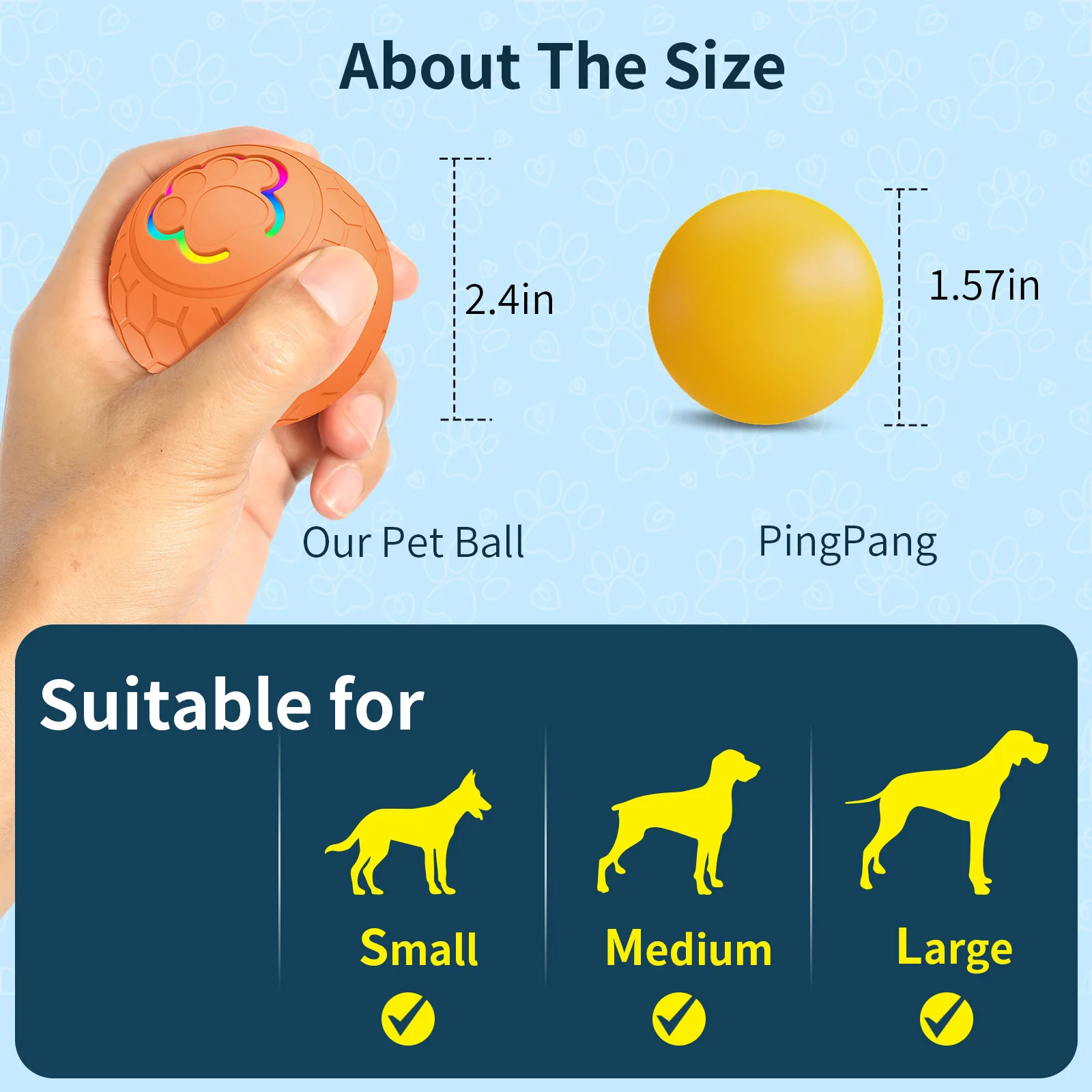OUZEY-pelota inteligente para perro, juguete eléctrico con Control remoto, resistente a las mordeduras, entrenamiento interactivo para mascotas - imagen 3