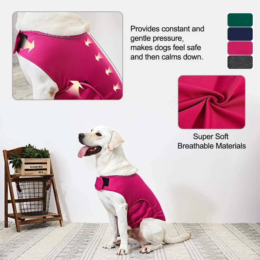 Chaleco reflectante para perros pequeños, medianos y grandes, chaqueta de XS-XL para la ansiedad, producto para mascotas - imagen 2