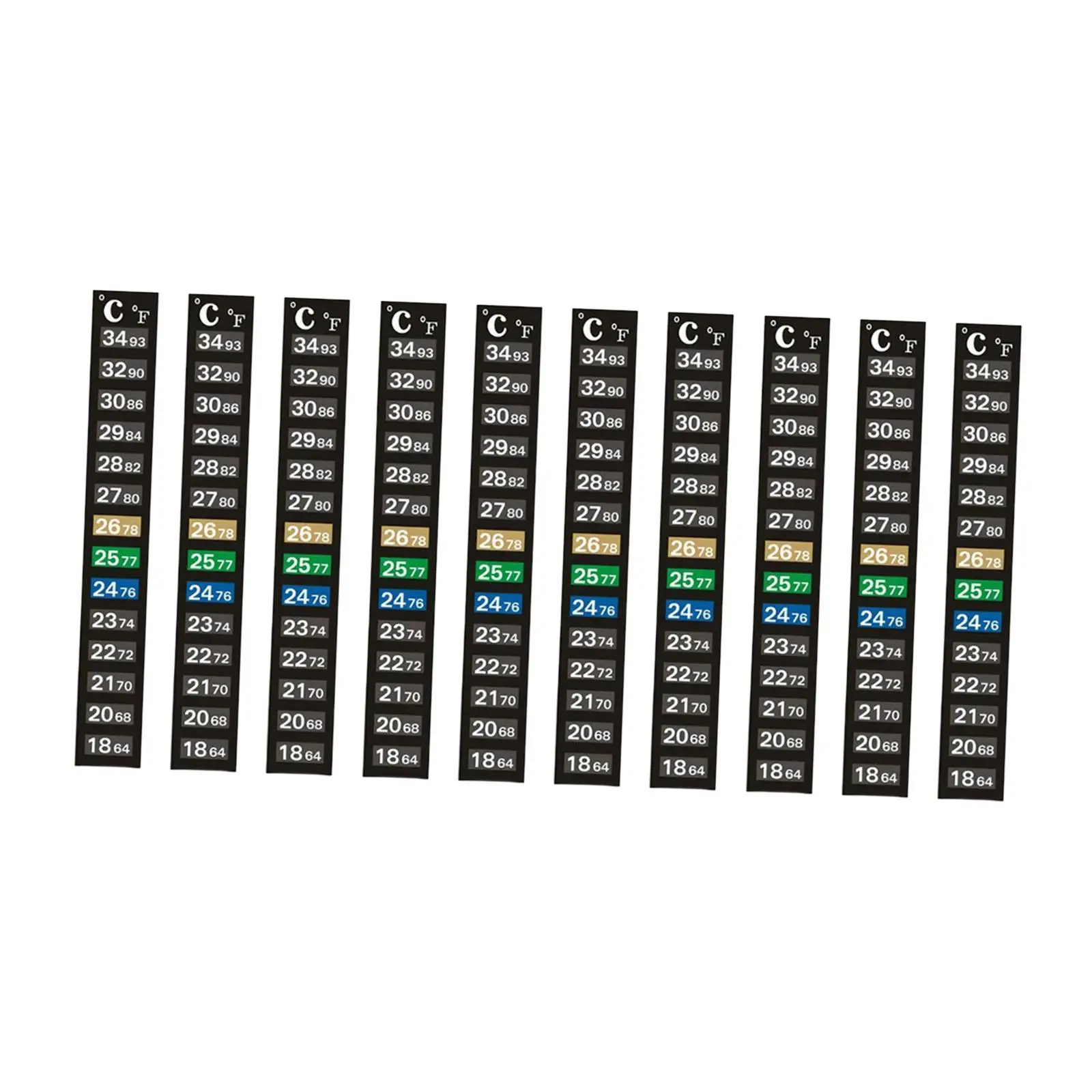 Tira de termómetro para acuario, pegatina indicadora de temperatura del agua de fácil lectura, diseño compacto para configuración de pecera - imagen 3