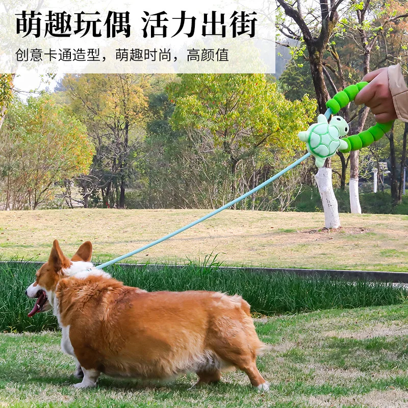 Correa extensible con cordón retráctil para perros – Diseño cartoon - imagen 2
