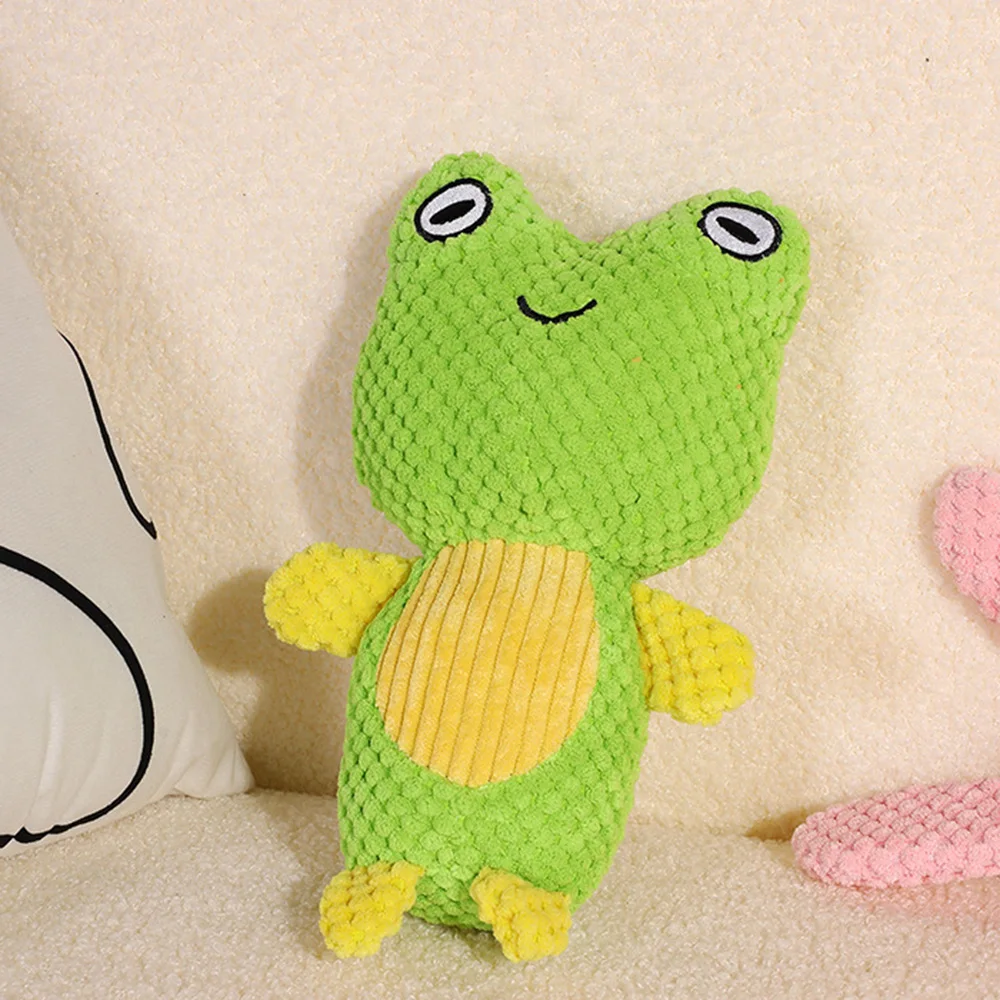 Juguete chirriante de peluche para masticar para perros, bonito forma de animal PEQUEÑO, duradero para la dentición, limpieza de dientes, juguete interactivo para mascotas para perros y cachorros - imagen 3