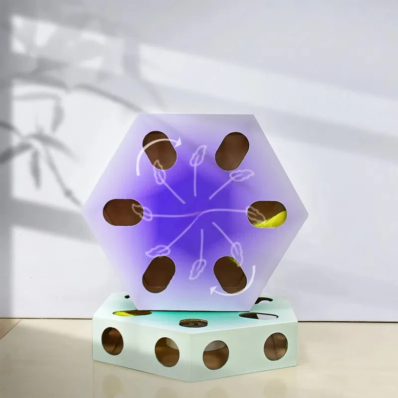 Nuevos juguetes interactivos para gatos cay Play, juguete automático de plumas, juguete Teaser Hide n Seek para gatos y gatitos - imagen 3