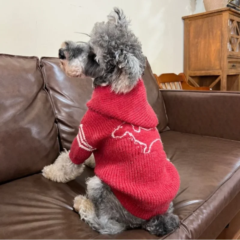 Abrigo punto con cremallera estilo británico para perros pequeños - imagen 4