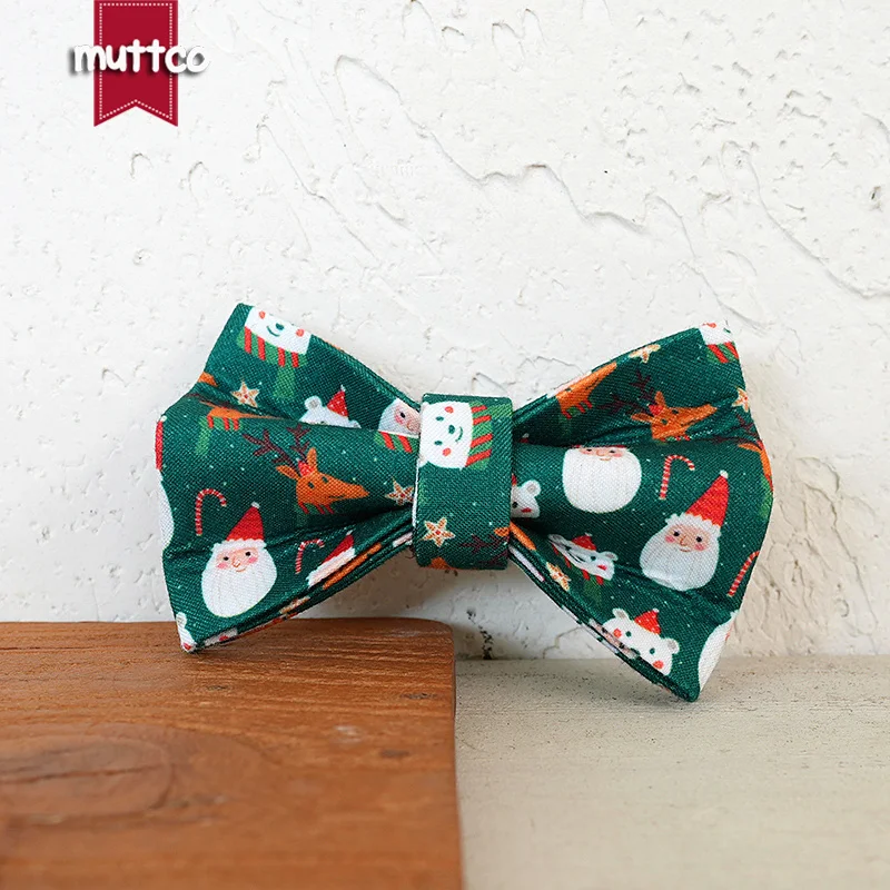 MUTTCO-collar de gato con estampado navideño, diseño independiente, hecho a mano, Papá Noel, 2 tamaños, UCC215 - imagen 5