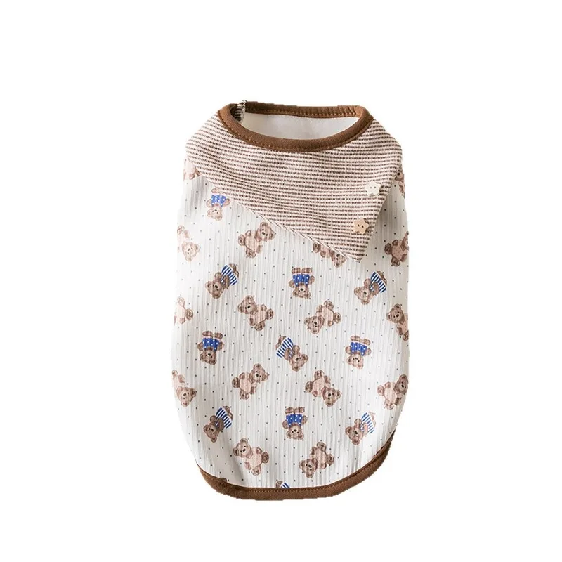 Ropa bonita para perros, ropa de otoño, chaleco Base para cachorros, oso de peluche, abrigo de peluche Schnauzer para perros pequeños, camiseta sin mangas para gatos - imagen 5