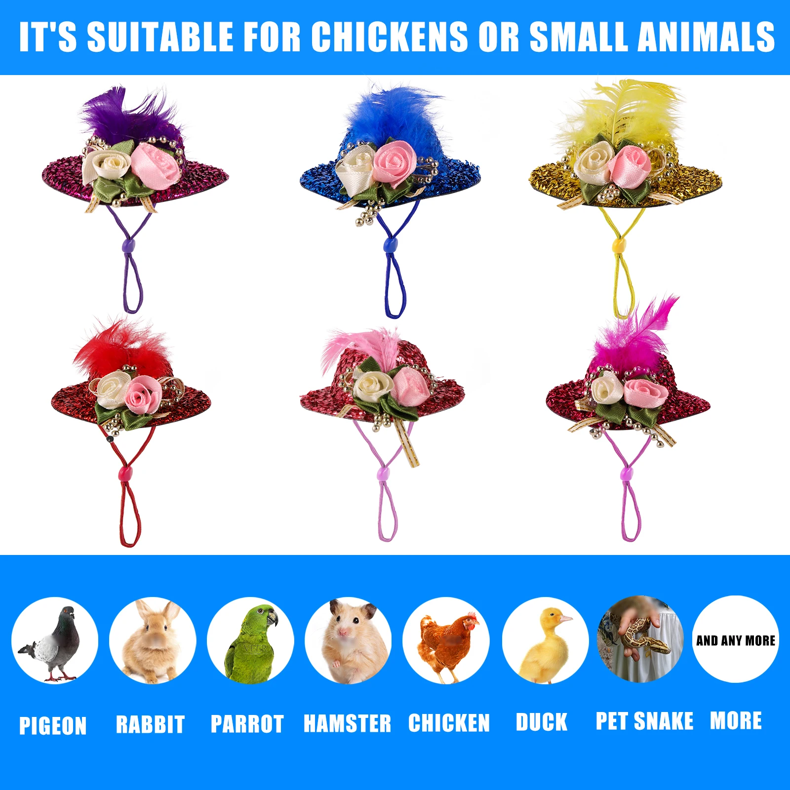 Sombrero con protección solar para gallinas – Diseño divertido cómodo - imagen 4