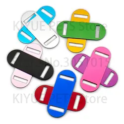 Placa con nombre en blanco de 100 piezas, etiqueta de identificación de aluminio para Collar, accesorios personalizados, tallado personalizado