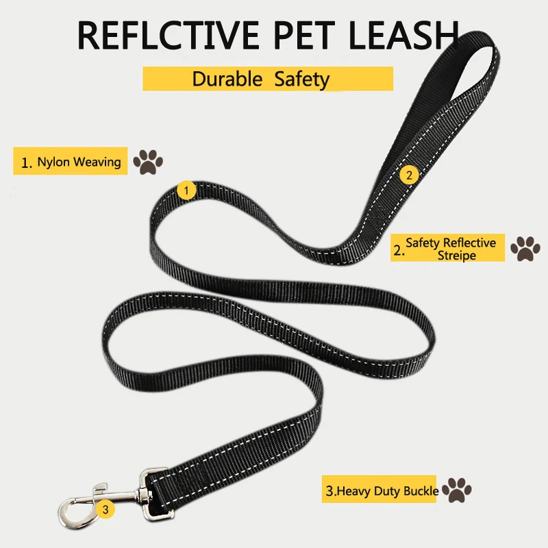 Correas de nailon para mascotas pequeñas y medianas, correa reflectante de seguridad para perros con hebilla de alta resistencia, accesorios para mascotas Chihuahua York Beagle - imagen 4