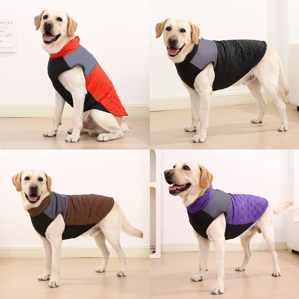 Ropa de invierno para perros grandes, chaqueta impermeable para mascotas, abrigo con anillo en D, ropa reflectante a prueba de viento para pastor alemán, disfraces - imagen 5