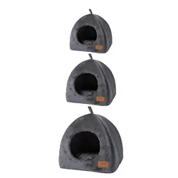Cama igloo cueva calentita para gatos y perros – Escondite suave