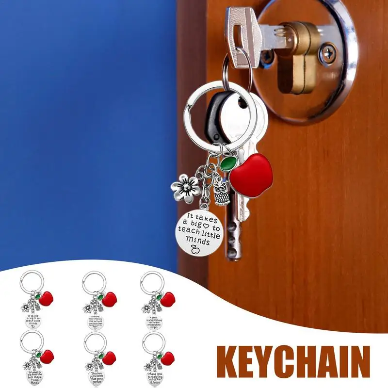 Llavero colgante de flores de acero inoxidable, regalos de agradecimiento, llavero de aniversario de búho y flor con letras para mochila - imagen 3