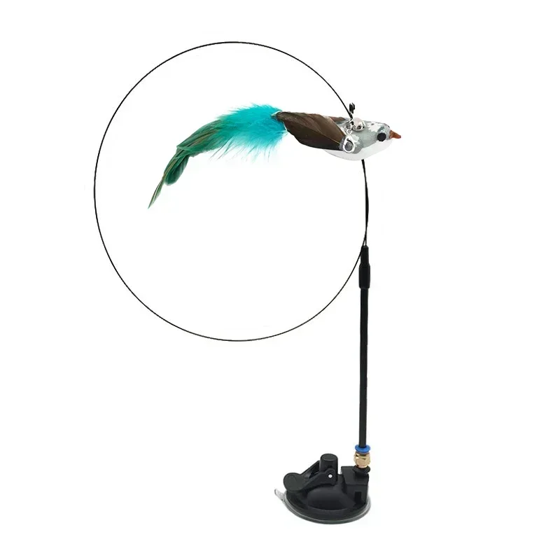 Juguete interactivo para gatos, simulación divertida de pluma de pájaro con campana, palo para gato, juguete para gatitos, varita de juguete, suministros para gatos - imagen 5