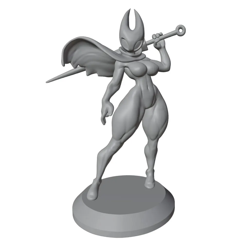 Estatua resina anime sin pintar – Modelo impreso en 3D para escritorio - imagen 2