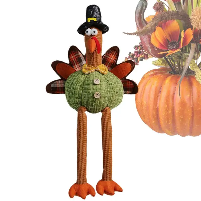 Pavo Animal relleno Acción de Gracias niños pavo juguetes de peluche 9,8 pulgadas dibujos animados Acción de Gracias decoración del hogar Animal de juguete de peluche - imagen 3