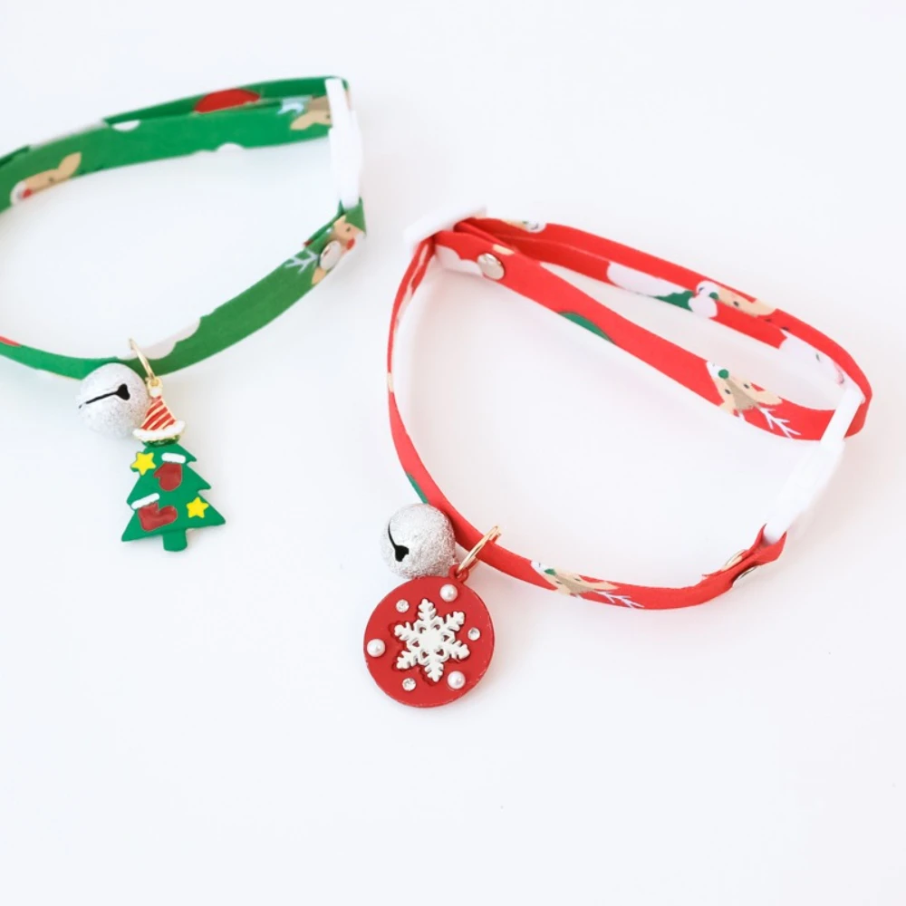 Collar navideño lazo-campana suave ajustable para gatos perros festivo - imagen 2