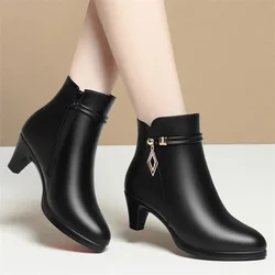 Botas plataforma de cuero suave para mujer - para dueños de mascotas