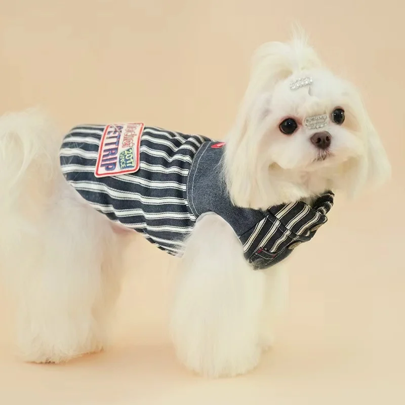 Chaleco vaquero acolchado para perros pequeños – Abrigo de invierno - imagen 3