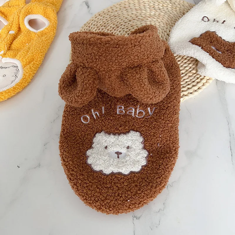 Chaqueta de moda para perros, abrigo con patrón de oso, ropa para perros, chaleco cálido de invierno, abrigo, chaqueta suave bonita, ropa para perros Bulldog Francés, disfraces para mascotas - imagen 3