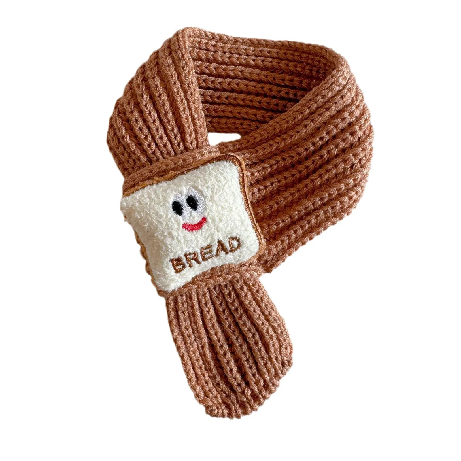 Bufanda tejida de color café para mascotas, toalla para pan y gato, babero cálido para perro, bufanda de oso de peluche, pajarita para perro, accesorios para cachorros - imagen 5