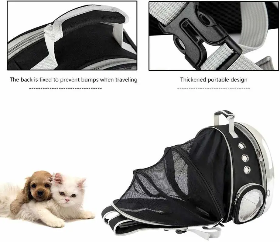 Cápsula transportadora portátil para mascotas, bolsa de hombro para gatos y astronautas, mochila plegable para perros, tienda de campaña de gran espacio, jaula de burbujas, suministros para mascotas - imagen 4