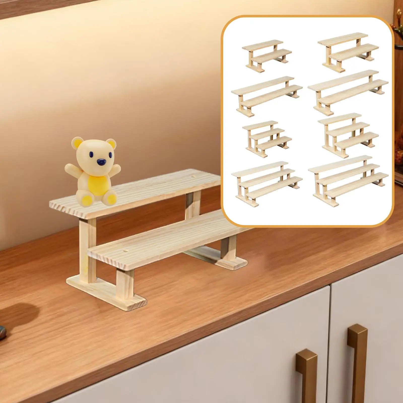 Figure Display Stand Organization Multipurpose Cupcake Stand Holder Wood Display Riser Perfume Organizer for Mini Figurines Home Figure Display Stand Organization Multipurpose Cupcake Stand Holder Wood Display Riser Perfume Organizer for Mini Figurines Home