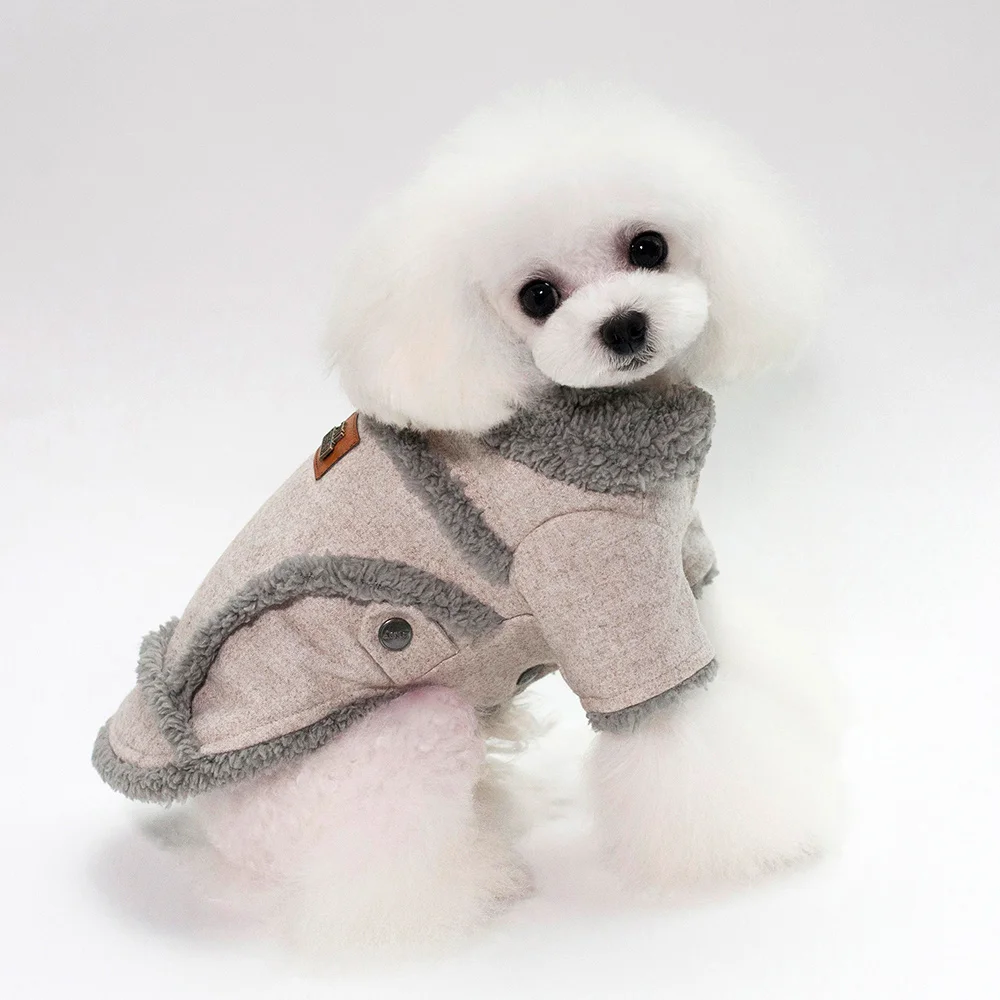 Ropa cálida de invierno para perros, chaqueta con Cuello de piel suave para perros, abrigo, ropa para perros pequeños y medianos, chaleco, ropa de invierno para mascotas, trajes, disfraz - imagen 4