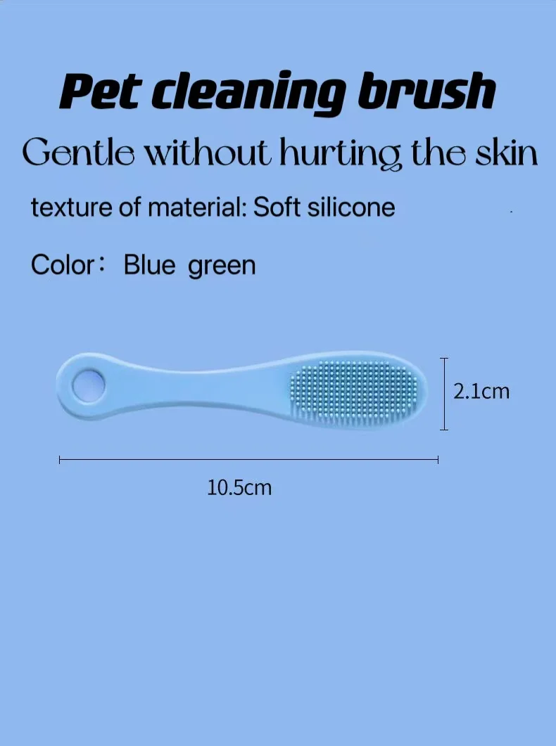 Cepillo portátil de silicona para limpieza de gatos y perros, Barbilla negra que ayuda a limpiar las lágrimas y engrase la suciedad de las mascotas - imagen 4
