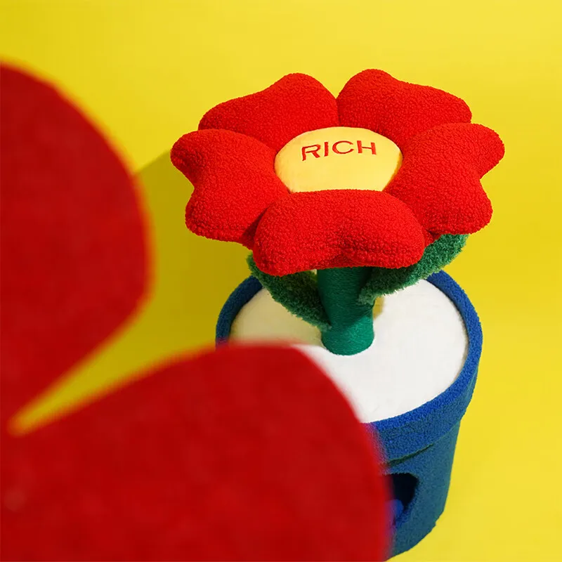 Árbol para gatos en maceta con flores rojas y cama para gatos integrada debajo del árbol para gatos de tamaño mediano (adecuado para gatos menores de 15 libras) - imagen 2