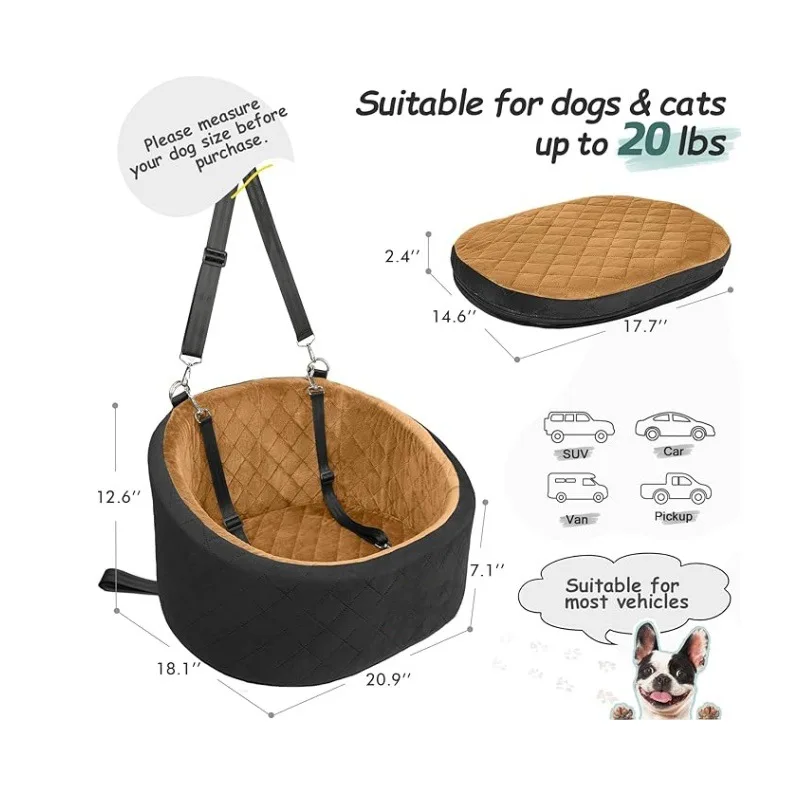 Asiento de seguridad transportín lavable para perros mini - imagen 4