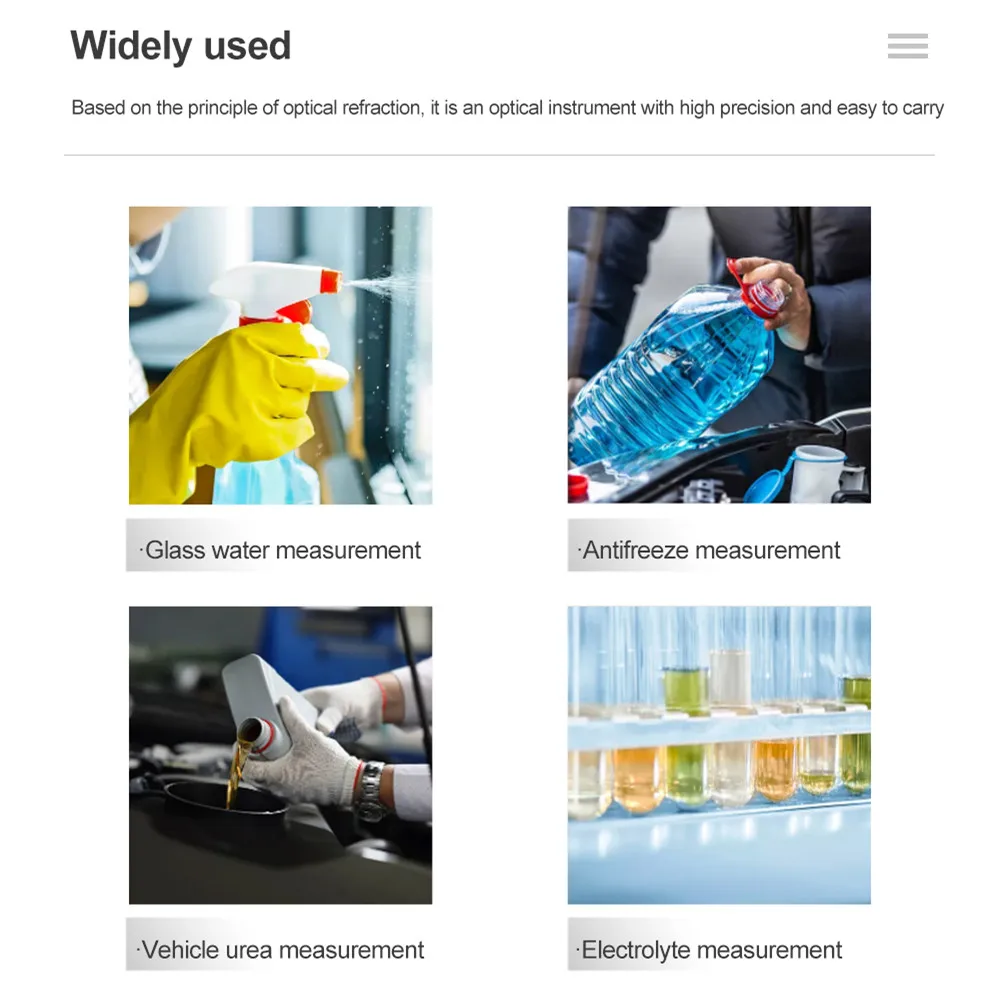 Refractómetro de coche 4 en 1, probador de punto de congelación anticongelante de glicol fluido de motor de mano - imagen 5