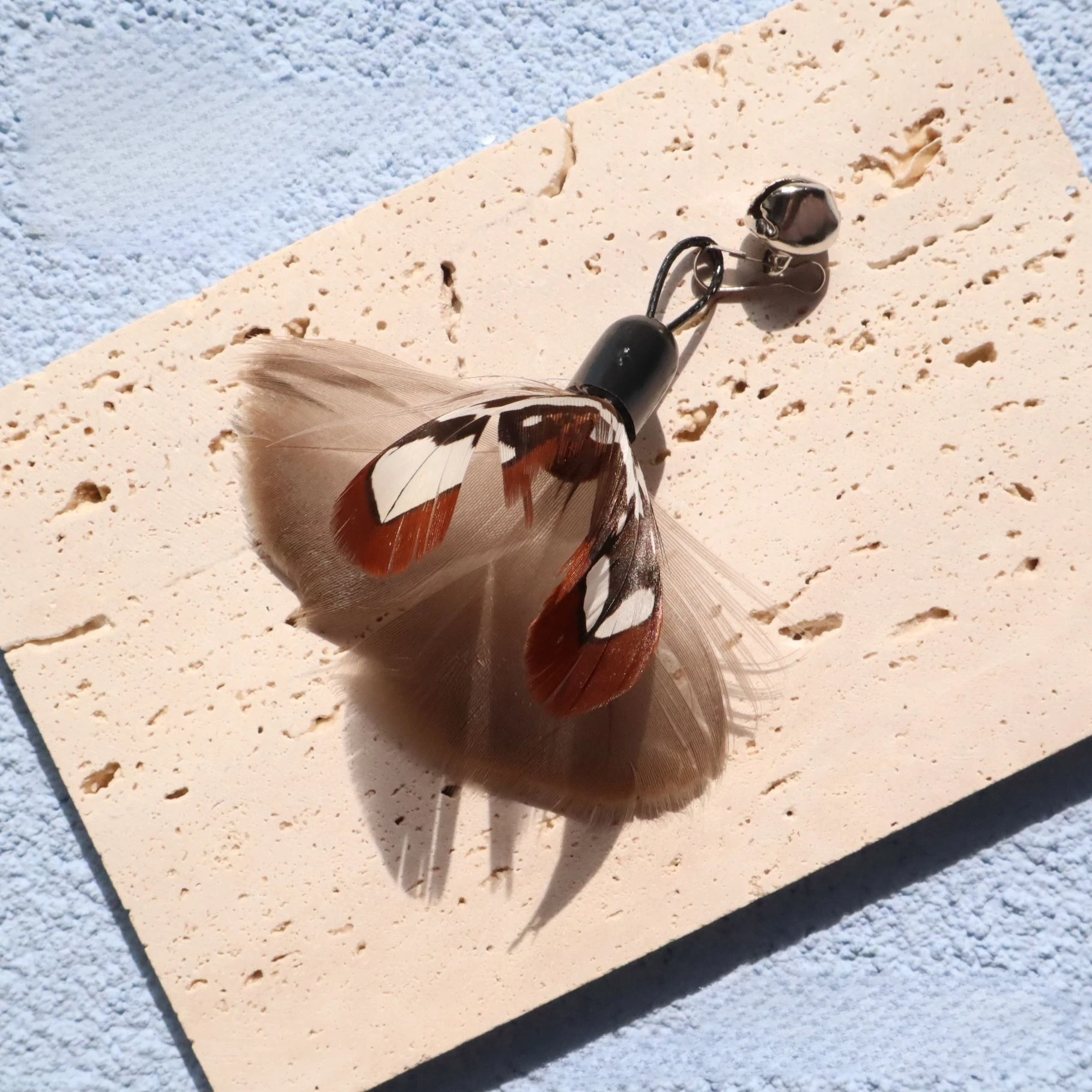 Cabezal de repuesto para insectos y gatos, accesorios de juguete, palo de Teaser divertido, varita interactiva, juguete para mascotas con plumas - imagen 3