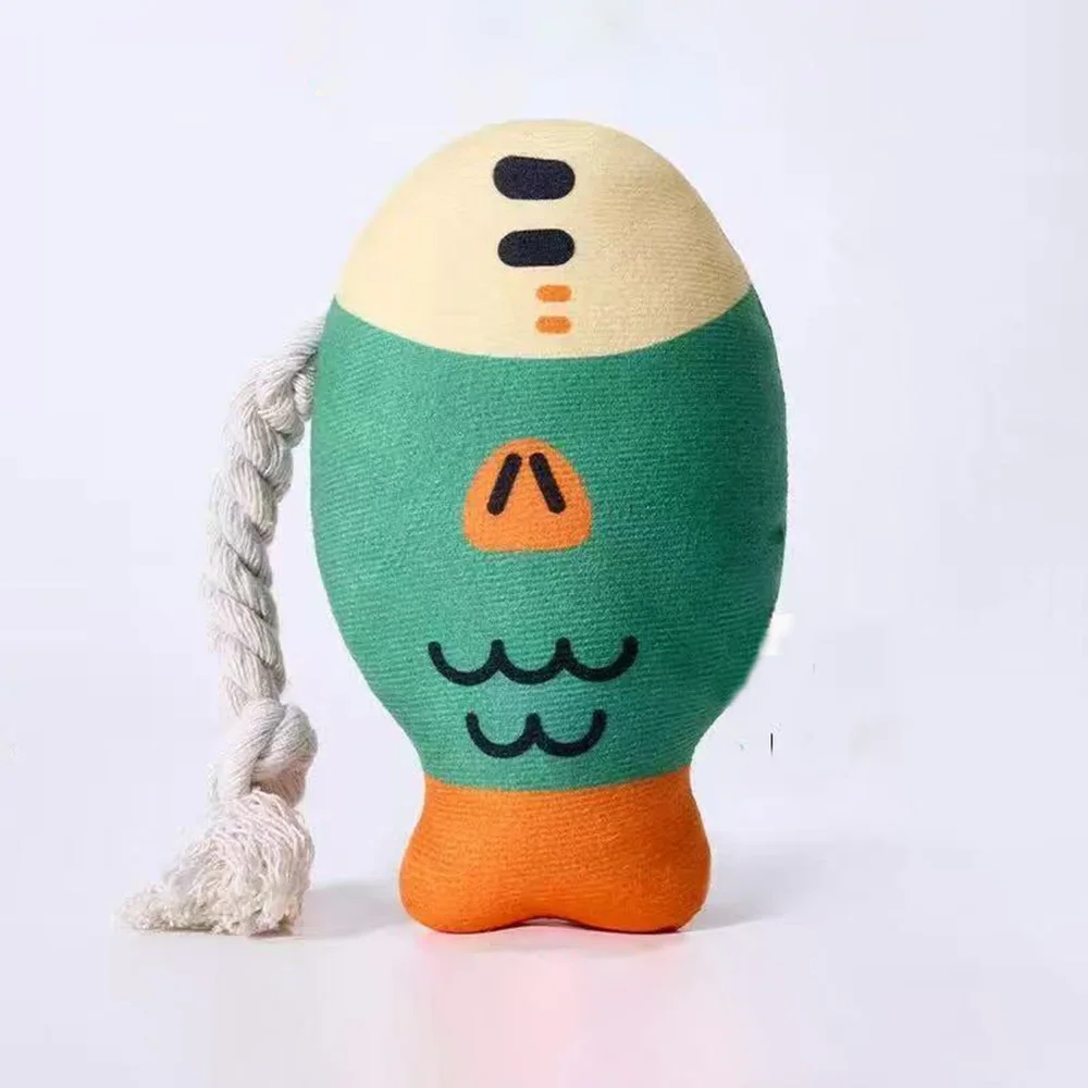 Juguete chirriante para perros, simulación de pez fathead, juguete masticable para limpieza de dientes y alivio del aburrimiento, juguete duradero para juegos de mascotas, - imagen 3