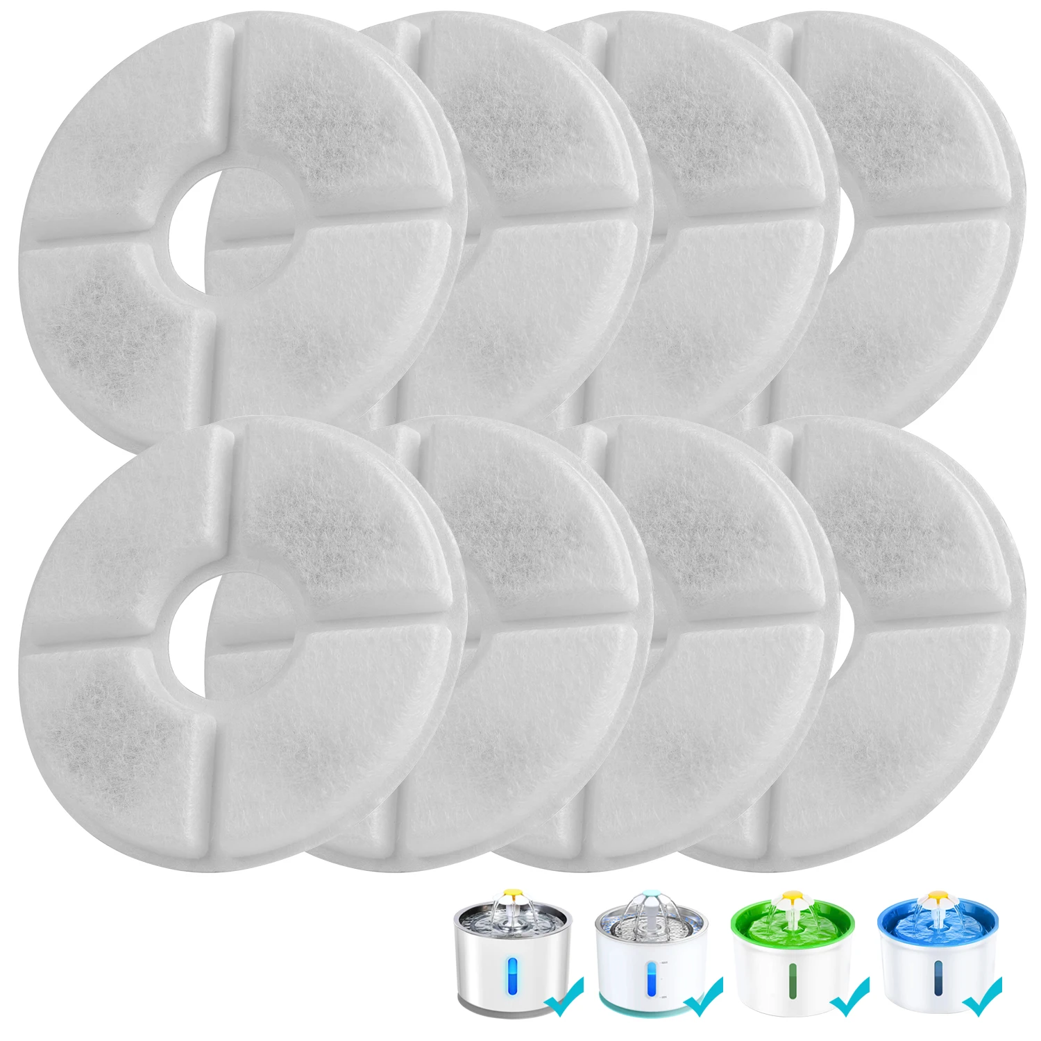 Cat Water Fountai Little Flower Water Fountain Filter Cartridge, Original Fit, Deep Purification for Pet's Healthy Water Intake - imagen 5