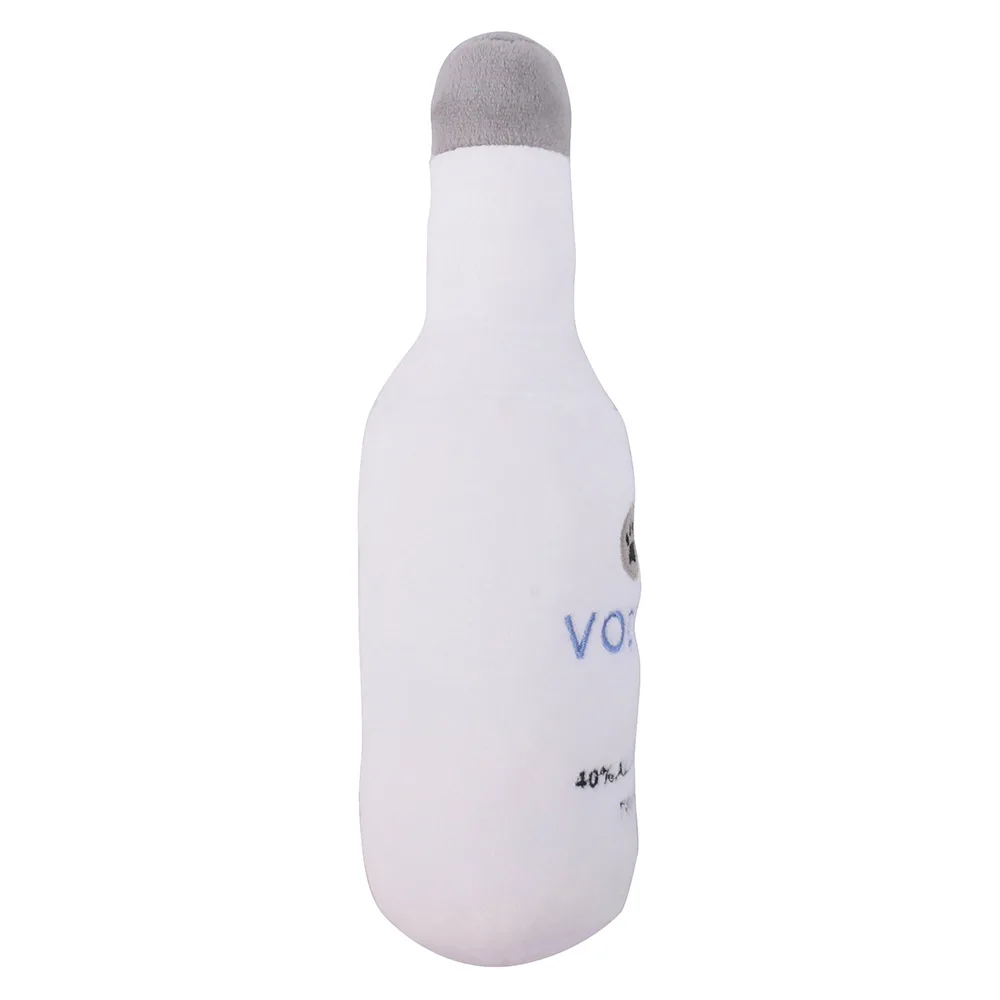 Juguete de peluche para perros, juguetes de peluche bonitos y geniales para perros, botellas de Vodka de peluche, juguetes chirriantes y sonido para mascotas, juguetes chirriantes de lana - imagen 2