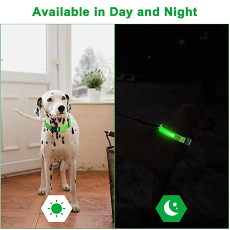LED Glowing Dog Collar Adjustable Flashing Rechargea Luminous Collar Night Anti-Lost Dog Light HarnessFor Small Dog Pet Products - imagen 4
