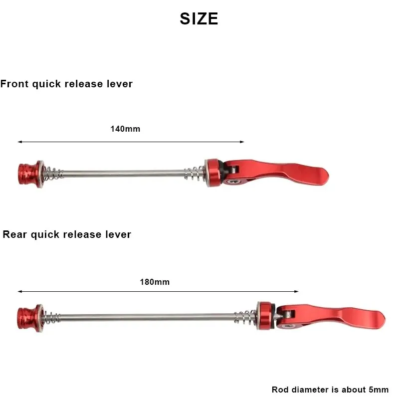 Eje bicicleta de montaña para rueda delantera y trasera compatible - imagen 3