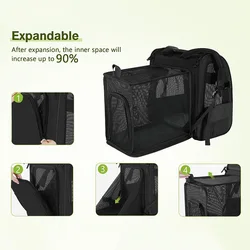 Mochila transportín adventure para perros pequeños y gatos – Bolsa ligera y transpirable
