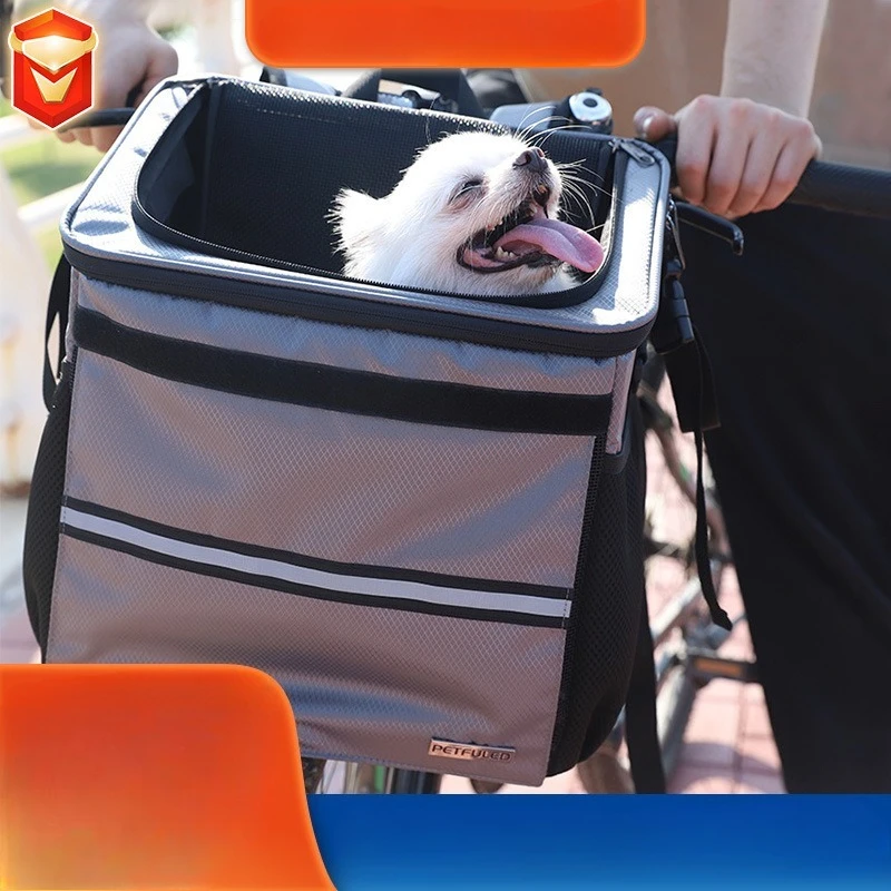 Bolsa de bicicleta para mascotas, cesta de viaje para coche, mochila para perros y gatos, soporte VIP para ciclismo y acampada, productos para mascotas - imagen 3