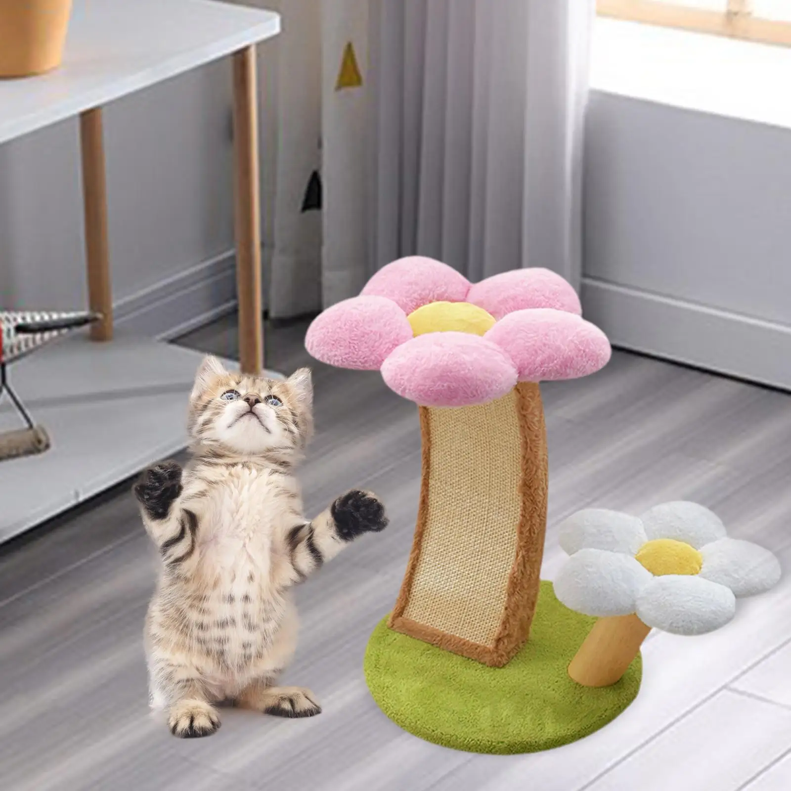 Sisal Cat Scratcher, Cat Climbing Post, Interactive Toy, Climbing Tree Cat Scratch Post for Interactive Resting