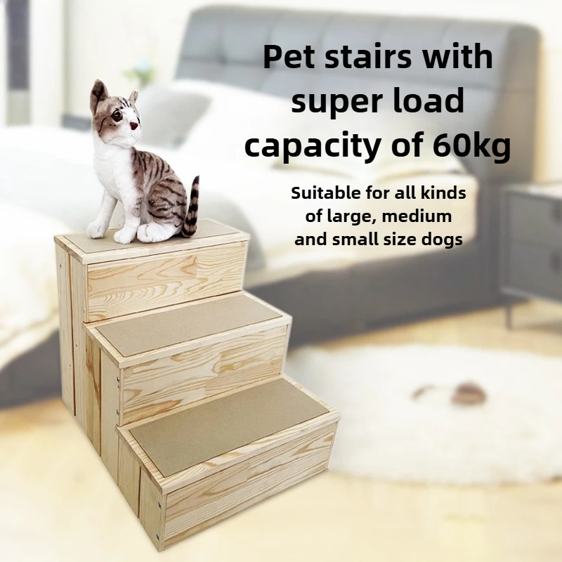 Rampa de madera sofá y cama – Escaleras gato y perro - imagen 3