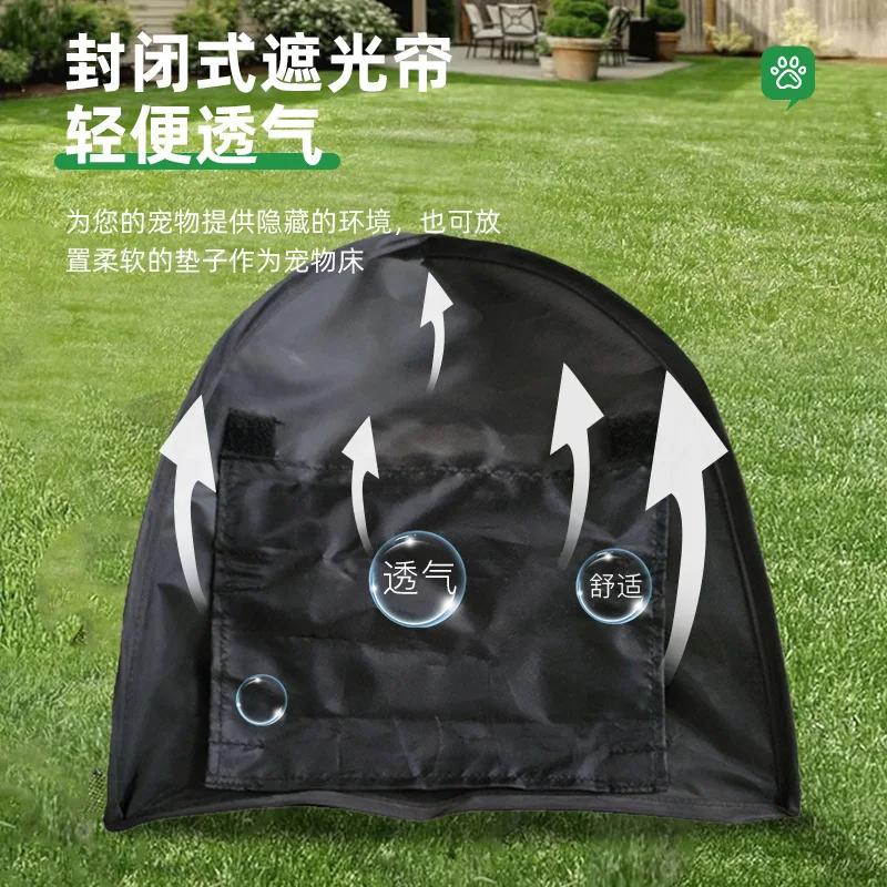 Jaula portátil para mascotas, protector solar para exteriores, productos para perros y gatos, tienda pequeña, perrera de alambre de acero, nido para gatos, tienda para perros, productos para mascotas - imagen 3