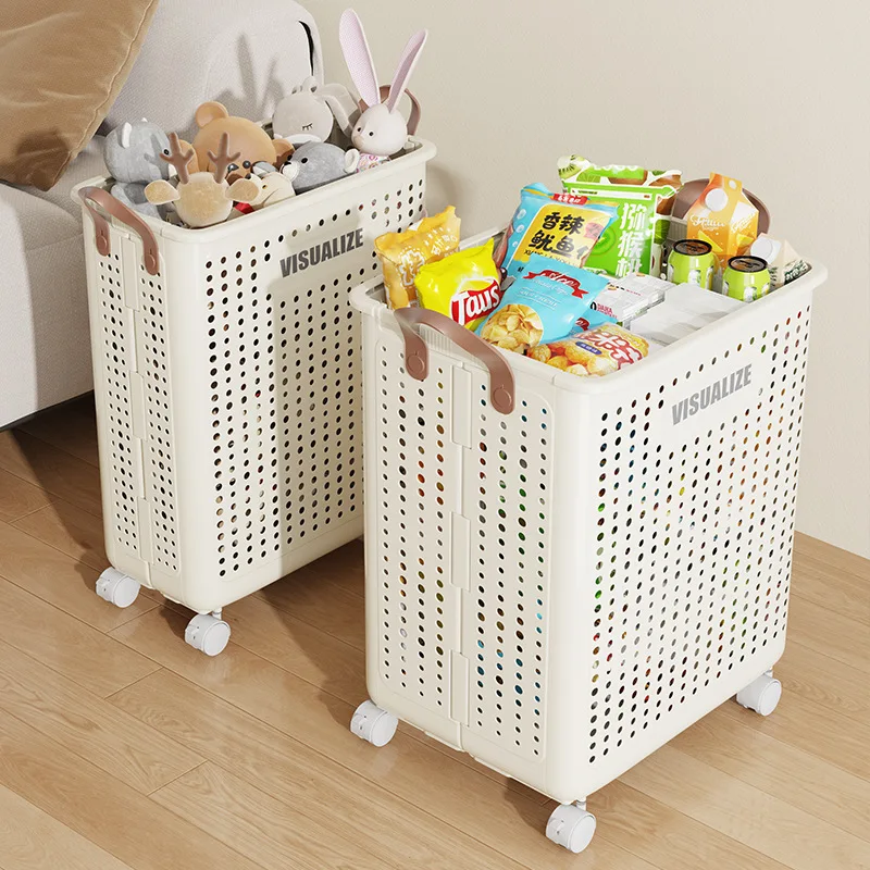 Cesto de ropa plegable con ruedas – Organizador portátil - imagen 4
