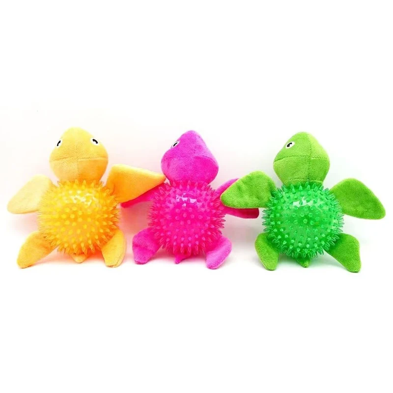 Juguete de bola de pinchazo de tortuga con sonido, resistente a las mordeduras y rechinar dientes para aliviar el aburrimiento, perros de acompañamiento de todas las edades - imagen 4