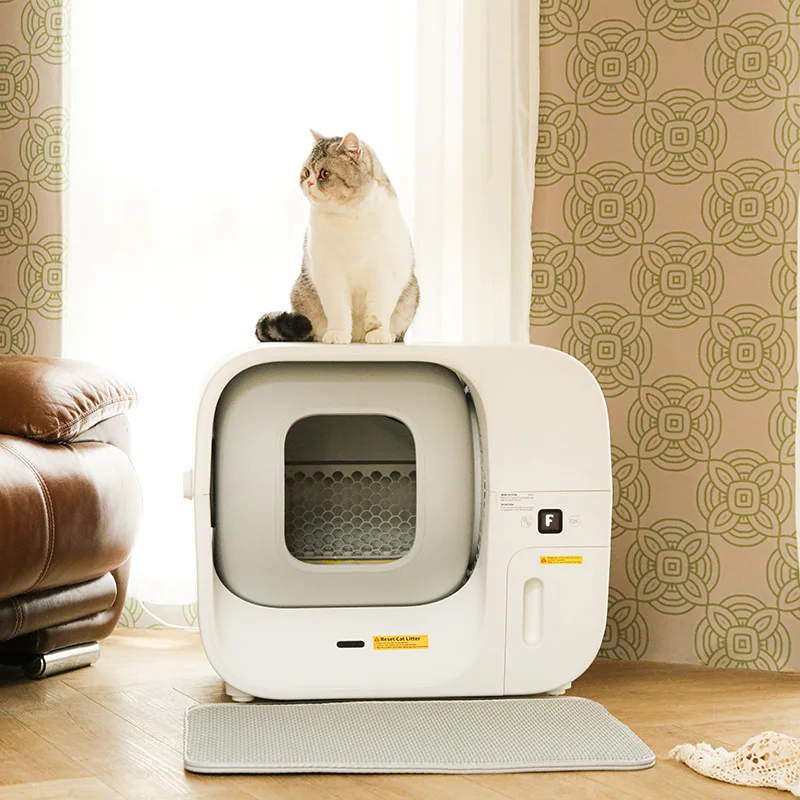 Caja de arena automática grande para gatos – anti-salpicaduras - imagen 2