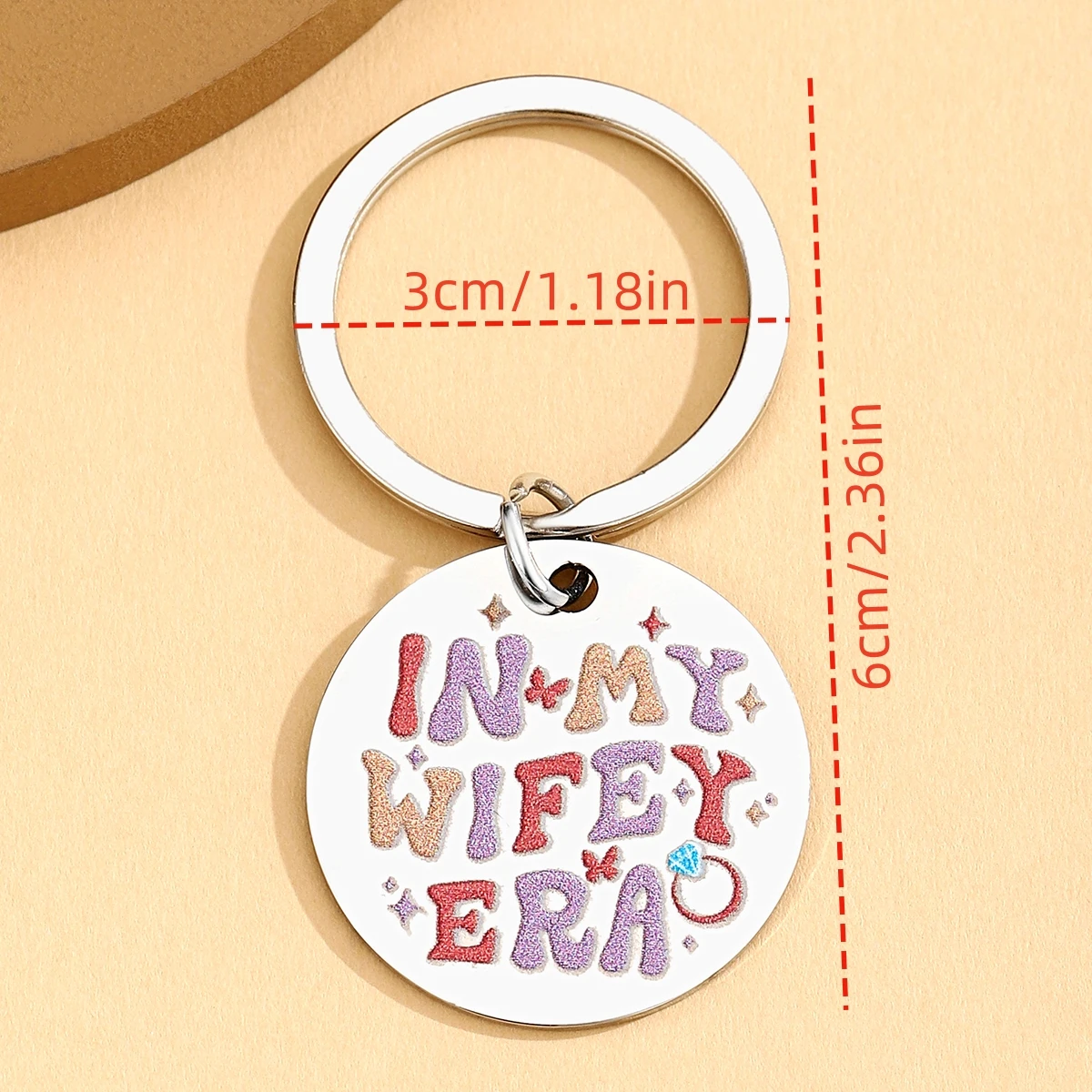 Regalos de despedida de soltera Regalo de despedida de soltera para novia Regalos de compromiso de boda para parejas Regalo de novia en mi esposa Era Llavero - imagen 3