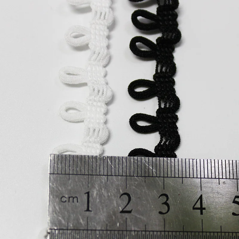 Cinta elástica blanca-negra con botones para collares de perro y gato - imagen 3