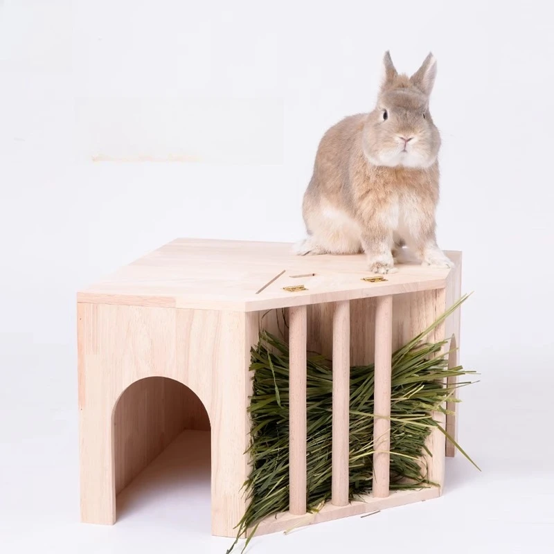 Jaulas de túnel de cerdo holandés de madera para mascotas, accesorios de productos, jaulas transpirables para interiores y exteriores para mascotas, jaulas para casa de animales pequeños - imagen 5