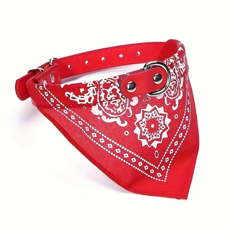 Collar Bandana ajustable para mascotas, toalla de Saliva de tela de punto de poliéster, pañuelo triangular para perros y gatos pequeños, medianos y grandes - imagen 2