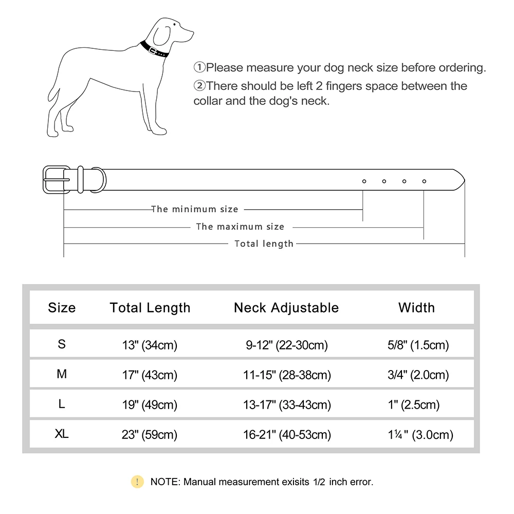 Collar de cuero con placa grabada para perro – Nombre personalizado - imagen 4